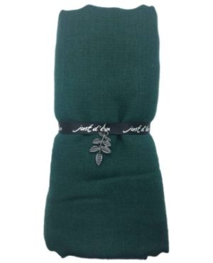 JUST D`LUX Tørklæde Mørkegrøn Lækker mørkegrønt tørklæde i en skøn viskose kvalitet Se vores udvalg af andre tørklæder her på shoppen. Matche din nye JUST D`LUX Tørklæde Mørkegrøn op med en dejlig kjole og et par farvede strømpebukser Tørklædet måler: 80 x 180 cm