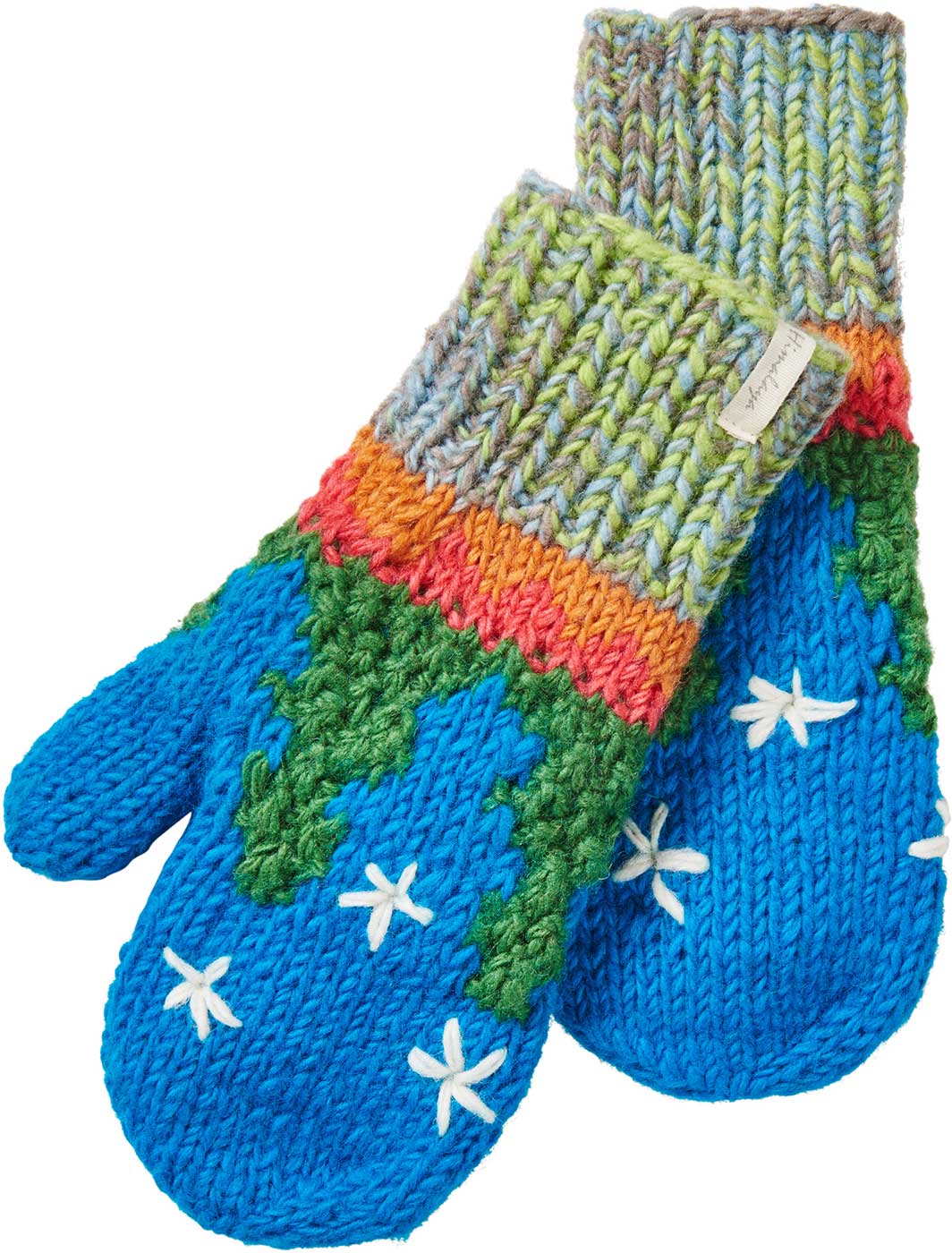 Himalaya Clothing Vanter Uld Sky Skønne luffer i et flot strikket landskab, Disse skønne varme luffer er fremstillet i 100 % uld. Holder dig dejlig varm på de kolde dage. Du finder dem også som strikket Hue her på shoppen. Brug den på de lange gåture med hunden eller på en kold vinter dag