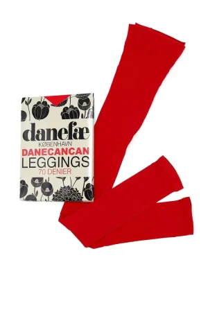 Danefæ Leggings 70 Denier Aurora Red Danefæ Leggings i super god slidstærk kvalitet og en behagelig pasform. Match de lækre leggings i 70 denier med en fin Danefæ kjole for det perfekte sæt. Vælg mellem flere smukke farver. Danefæ Leggings 70 Denier Aurora Red har en super god pasform og sidder hvor de skal, lækre at have på, du kan bruge dem hele året. Se vores også vores store udvalg af strømpebukser på shoppen.