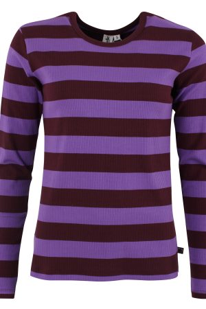 Danefæ Danehero Dark Wine Purple Danefæ Danehero lækre stribet bluse, i flotte vinrøde og lilla striber super behagelig pasform. Blusen gar rund halsudskæring og lange ærmer. Match denne stribet vluse med en nederdel eller et par bukser Se vores også vores store udvalg af strømpebukser på shoppen.