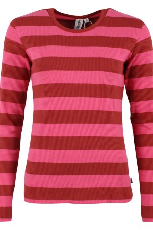 Danefæ Danehero Chilli Soft Cherry Danefæ Danehero lækre stribet bluse, i flotte røde og lyserøde striber super behagelig pasform. Blusen gar rund halsudskæring og lange ærmer. Match denne stribet bluse med en nederdel eller et par bukser Se vores også vores store udvalg af strømpebukser på shoppen.