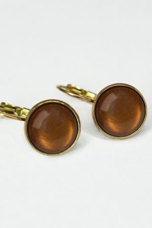 Urban Hippies Øreringe Dots Peacan Brown